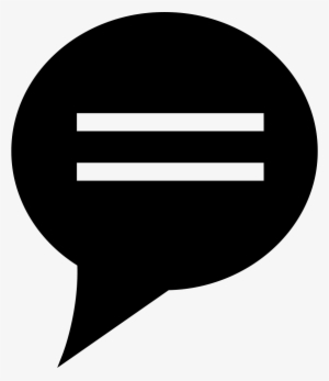 Speech Bubble Shadow With Two White Dialogue Lines - White Lines Icon #1134923