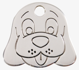 Product Codes - Red Dingo Stainless Steel Dog Tag-dog Face #1135205