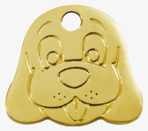 Red Dingo Brass Dog Id Tag - Red Dingo Brass Dog Face Pet Id Dog Tags #1135547