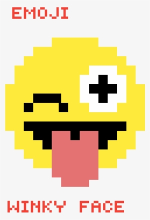 Colors Download Play Replay Settings - Smiley Qui Tire La Langue Pixel Art #1135848