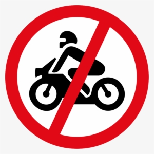 Motor Cycles Prohibited Sign - Traffic Sign Png Helmet #1137324