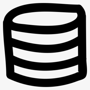 Database Gross Rustic Lines Symbol Comments - Simbolo Banco De Dados Preto #1137627