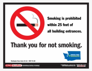 Zing 1866s 5x7" Smoking Is Prohibited Within 25 Feet #1137739