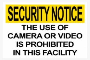 Camera/video Prohibited Facility #1137771