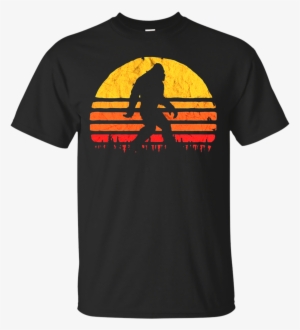 Retro Bigfoot Silhouette Sun - Tshirts Motorcycle #1137801