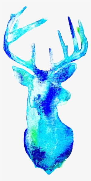 Watercolor Deer Head - Reindeer #1138024