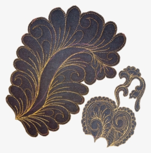 Eastern Henna Feathers - Longarm Quilting #1138419