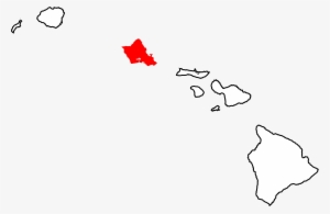 Open - Outline Map Of Hawaiian Islands #1139644