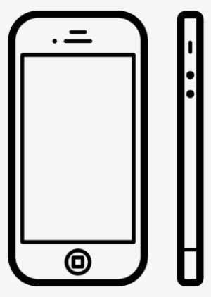 Apple Iphone 4 From Front And Side View Vector - Iphone Side View Vector #1140603