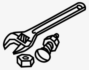 Vector Illustration Of Adjustable Wrench Or Spanner - Wrench #1140637