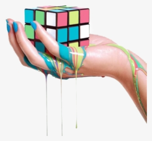 Society6 Melting Rubiks Cube Metal Print By Paul Fuentes #1142190