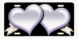 White Hearts With Ribbons - Car #1143815