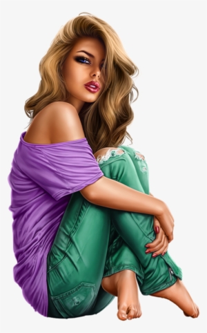 Pin By Serenity Millenium On Illustrations Arts - Tube Femme Assise En Png #1143843