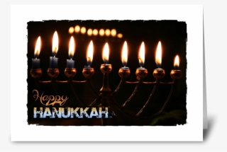Happy Hanukkah Greeting Card - New Year Wishes Candles #1144467