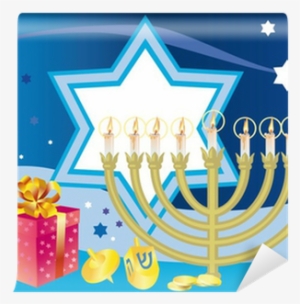 Glad Background To The Jewish Holiday Hanukkah Wall - Jewish People #1144875