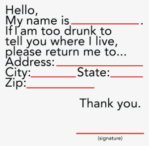 Artix Hello, My Name Is If I'm Too Drunk Return Me #1144941