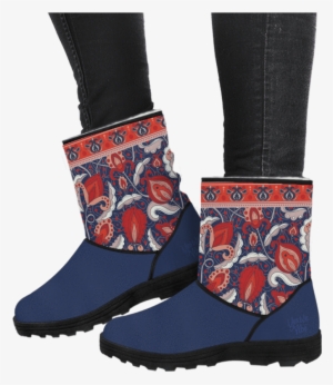 Blue And Red Flower - Woman #1145153