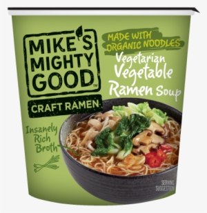 Vegetarian Vegetable Ramen Noodle Soup Cup 6 Pack - Mike's Mighty Good Vegetarian Vegetable Ramen Cup 1.7oz #1146094