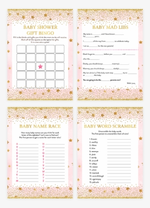 Pink And Gold Twinkle Twinkle Little Stars Baby Shower - Baby Shower #1146693
