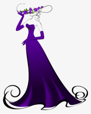 Dress Vector Watercolor - Silhouette Of Elegant Lady #1146887