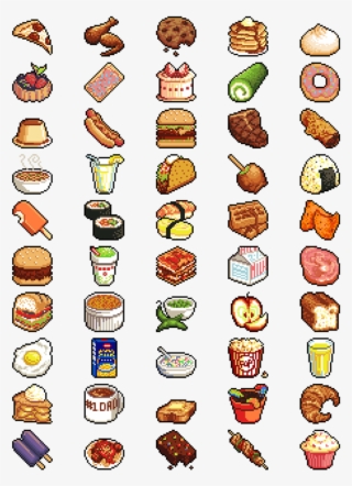 Kawaii Food Cute Sticker Pixel Art Pixels Girly Adorabl - Kawaii Food ...