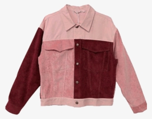 Aesthetic, Clothes, And Png Image - Pink And Red Denim Jacket #1147119
