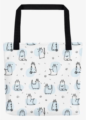 Pattern Cat 'cool Cat Eggshell' Tote Bag - Zazzle Busy Cat - Blue Puzzle #1147597