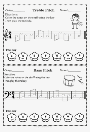 Easy And Fun Music Note Naming Coloring Activity For - Diagram #1147862