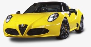 Alfa Romeo 4c Spider Yellow Car Png Image - Yellow Alfa Romeo 4c Spider #1148371