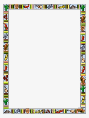 Mexican Themed Frame Royalty Free Vector Clip Art Illustration - Marcos Y Bordes Decorativos #1148867