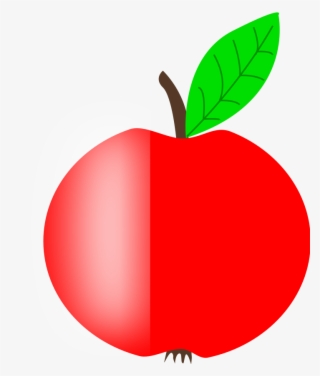 Apple Red With A Green Leaf Clipart Png #1148941
