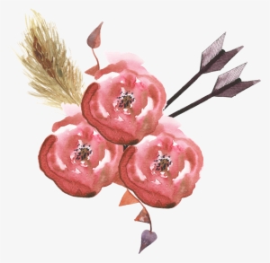 Red Flowers Floral Bouquet Watercolor Ftestickers - Watercolor Painting #1149613