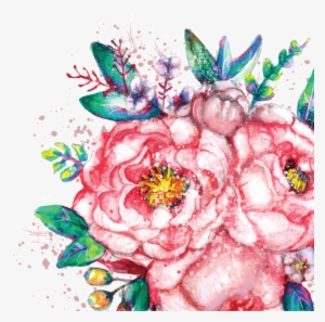 Red Watercolor Flower - Flower #1149699