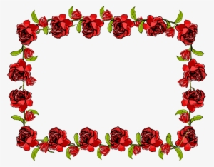 Red Flower Frame Png Transparent Picture - Flower Transparent Background Frame #1150450