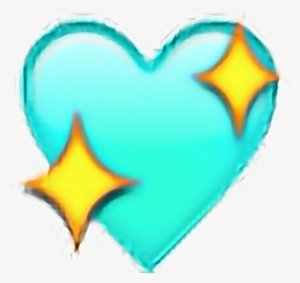 Emoji Blue Stars Sparkles Edit Tumblr - Blue Sparkly Heart Emoji #1150557