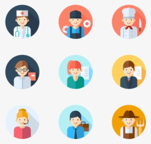 Clipart Freeuse Stock User Circular Icons Free Professions - Paper Vector Icon #1150615