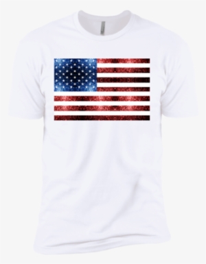 Usa Flag Red Blue Sparkles T-shirt Hoodie Long Sleeve #1150862
