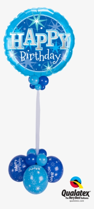Blue Happy Birthday Balloons #1151010