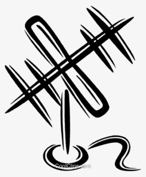 Tv Antenna Royalty Free Vector Clip Art Illustration - Tv Antenna Clipart #1151029