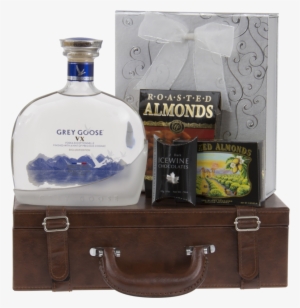A Faux Leather Suitcase Carries A Bottle Of Grey Goose - Grey Goose Vx Vodka Exceptionnelle 1 Ltr #1154227