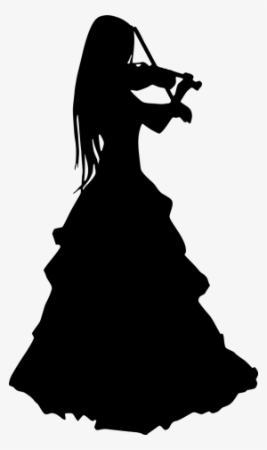 Report Abuse - Girl Playing Violin Silhouette #1155240
