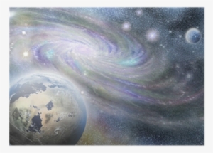 Spiral Galaxy And Planets In Universe Poster • Pixers® - Milky Way #1155860