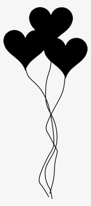 Heart Balloons Silhouette By Viktoria-lyn - Love Balloons Black And White #1156843