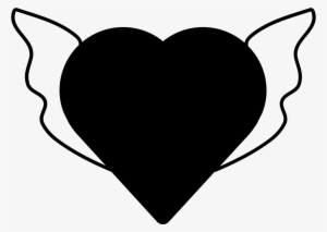 Heart Shape Silhouette With Wings Comments - Icon #1157046
