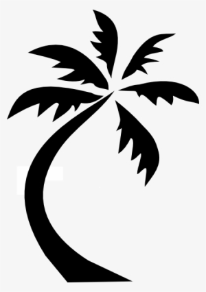 Palm Tree Clipart Black And White Png - (sjt02515) Going To My Happy Place. Be Back Never (palm #1157277