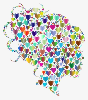 Silhouette Female Public Domain Heart Remix #1157326