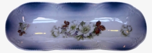 Porcelain Celery Dish Made In Germany Scalloped Floral - Bathtub #1158315