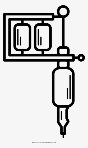 Tattoo Machine Coloring Page - Desenho Maquina De Tattoo #1158318