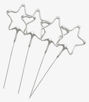 Star Shaped Sparklers 4 - Silver #1158339