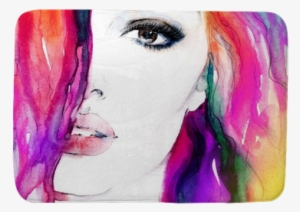 Woman Portrait - Poster: Ismagilova's Woman Portrait .abstract Watercolor #1158729